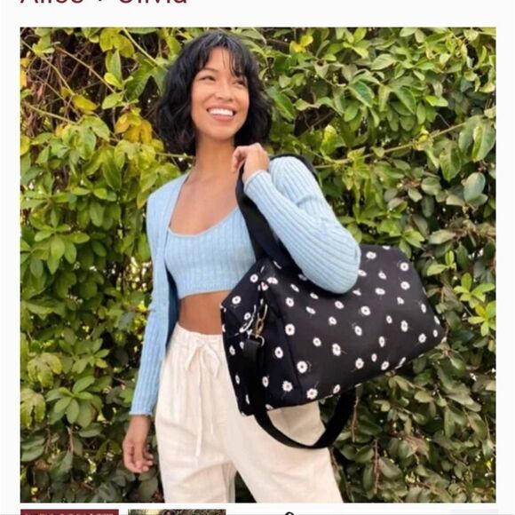 Alice + Olivia Daisy Print Overnighter Duffle Bag - Picture 2 of 12